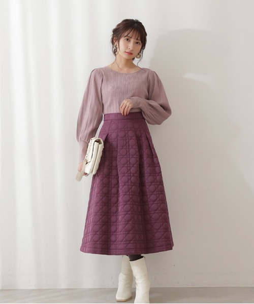 PROPORTION BODY DRESSING(プロポーションボディドレッシング)の「ランダムリブマトンスリーブ / 1211270008(ニット/セーター・レディース・ブルー系その他/ベージュ/オフホワイト/ダークグレー・FREE)」の10枚目の写真