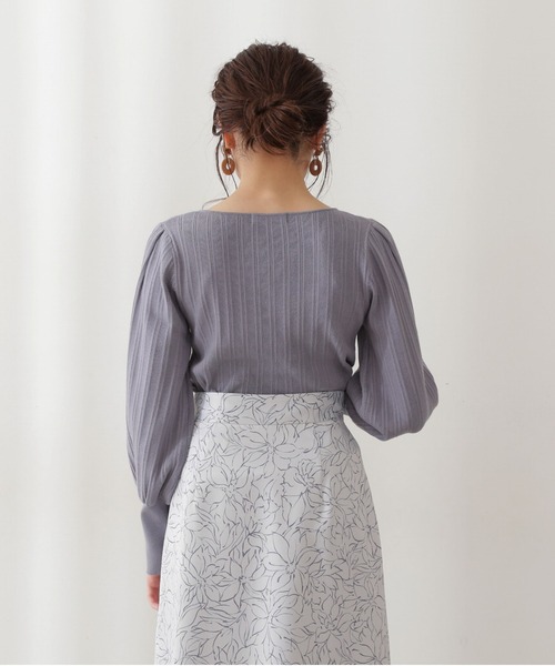 PROPORTION BODY DRESSING(プロポーションボディドレッシング)の「ランダムリブマトンスリーブ / 1211270008(ニット/セーター・レディース・ブルー系その他/ベージュ/オフホワイト/ダークグレー・FREE)」の20枚目の写真