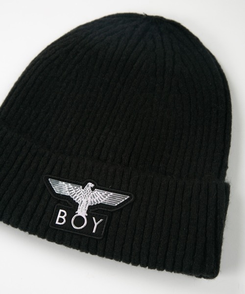 BOY LONDON（ボーイロンドン）の「【BOY LONDON】BOY EAGLE BEANIE（ニットキャップ/ビーニー・メンズ・ブラック・FREE）」の2枚目の写真