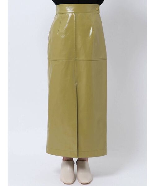 ELENDEEK（エレンディーク）の「パテントロングスカート（スカート・レディース・ブラック/ライトブルー/カーキ・01/02）」の16枚目の写真