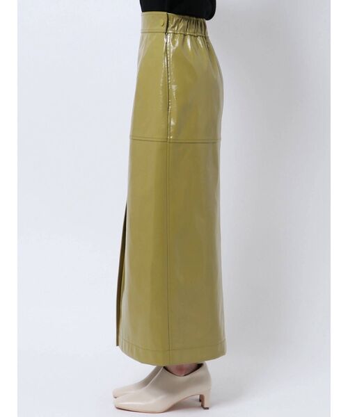 ELENDEEK（エレンディーク）の「パテントロングスカート（スカート・レディース・ブラック/ライトブルー/カーキ・01/02）」の15枚目の写真