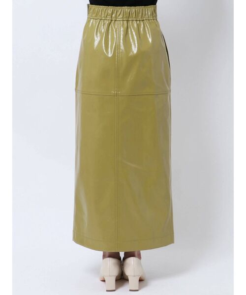 ELENDEEK（エレンディーク）の「パテントロングスカート（スカート・レディース・ブラック/ライトブルー/カーキ・01/02）」の14枚目の写真