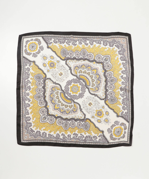 URBAN RESEARCH Sonny Label（アーバンリサーチサニーレーベル）の「大判ペイズリー柄スカーフ（バンダナ/スカーフ・レディース・オレンジ/ブラック/グレー系その他・ONE）」の8枚目の写真