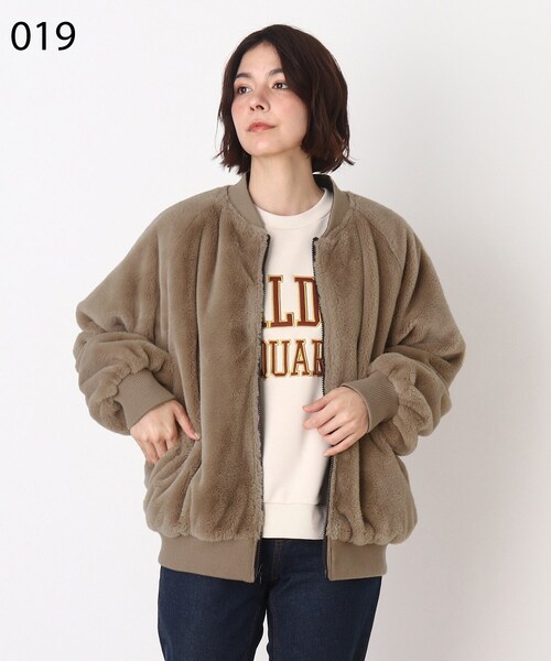 Cutie Blonde(キューティーブロンド)の「◆【S-LL】エコファ-リバーシブルブルゾン(ブルゾン・レディース・ブラック/カーキ/サンドベージュ・04/01/02/03)」の11枚目の写真