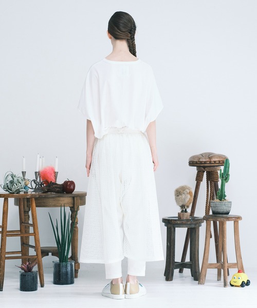 bedsidedrama（ベットサイドドラマ）の「Backside Lace Pants（デニムパンツ・レディース・ホワイト/ネイビー・2/1）」の10枚目の写真