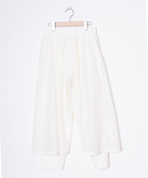 bedsidedrama（ベットサイドドラマ）の「Backside Lace Pants（デニムパンツ・レディース・ホワイト/ネイビー・2/1）」の15枚目の写真