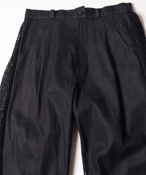 bedsidedrama（ベットサイドドラマ）の「Backside Lace Pants（デニムパンツ・レディース・ホワイト/ネイビー・2/1）」の22枚目の写真