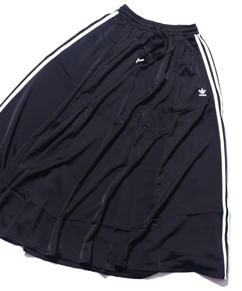 adidas(アディダス)の「adidas originals/アディダス オリジナルス ORIW LONG SATIN SKIRT ロングスカート(スカート・レディース・ブラック・L/M/XS/S)」の21枚目の写真