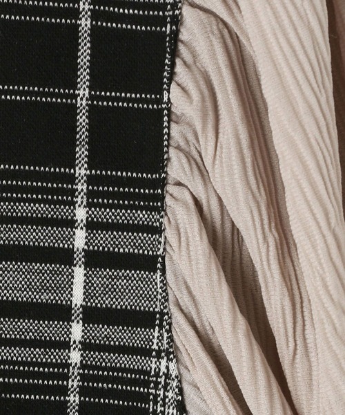 NICOLE white（ニコルホワイト）の「ジャガードチェック×楊柳デシンプルオーバー（Tシャツ/カットソー・レディース・ブラック系/グレー系・FREE）」の11枚目の写真