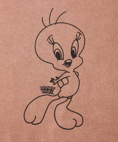 Tom&Jerry(トムアンドジェリー)の「【 TOM&JERRY / TWEETY 】トムとジェリー トゥイーティー プリント ビックシルエット スウェット キッズ(スウェット・キッズ・オートミール/ラベンダー/モカ/スカイブルー/チャコール/オフホワイト/ピンク/ブラウン/ブラック/ベージュ/杢グレー/ミント・150/130/120/110/140/160)」の21枚目の写真