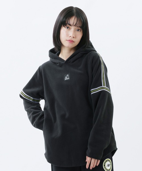 NEW BALANCE（ニューバランス）の「NB AT ポーラーフリース フーディ―（パーカー・レディース・ブラック/オレンジ系・SMALL/MEDIUM/LARGE）」の9枚目の写真