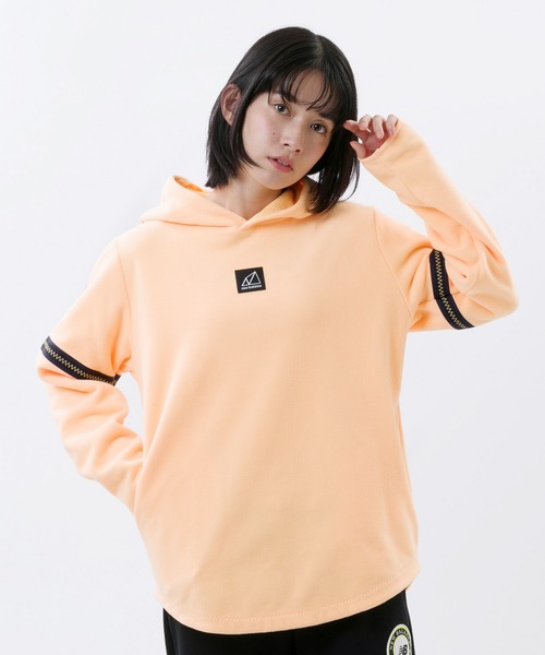 NEW BALANCE（ニューバランス）の「NB AT ポーラーフリース フーディ―（パーカー・レディース・ブラック/オレンジ系・SMALL/MEDIUM/LARGE）」の3枚目の写真