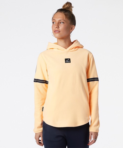 NEW BALANCE（ニューバランス）の「NB AT ポーラーフリース フーディ―（パーカー・レディース・ブラック/オレンジ系・SMALL/MEDIUM/LARGE）」の10枚目の写真