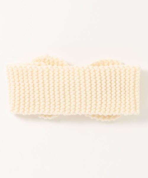 petit main（プティマイン）の「ニットヘアバンド（ヘアバンド・キッズ・アイボリー/キャメル/ライトピンク・FREE）」の4枚目の写真