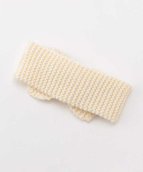 petit main（プティマイン）の「ニットヘアバンド（ヘアバンド・キッズ・アイボリー/キャメル/ライトピンク・FREE）」の5枚目の写真
