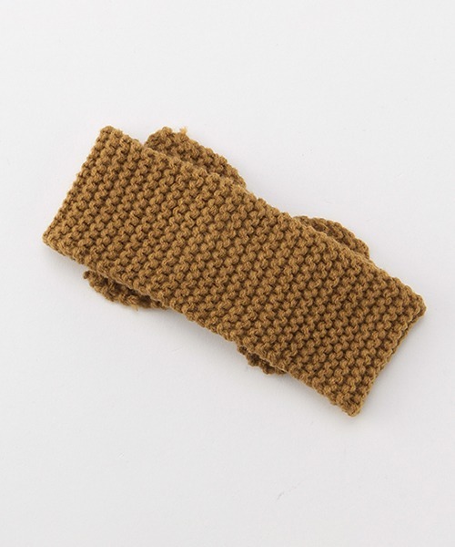 petit main（プティマイン）の「ニットヘアバンド（ヘアバンド・キッズ・アイボリー/キャメル/ライトピンク・FREE）」の6枚目の写真