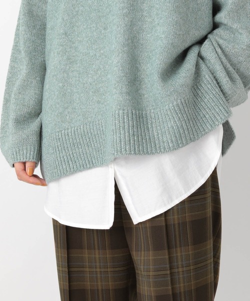 LEPSIM（レプシィム）の「2WAYシャツレイヤードカットソー　227734（Tシャツ/カットソー・レディース・ライトブルー/グレイッシュベージュ/オフホワイト・MEDIUM/LARGE）」の2枚目の写真