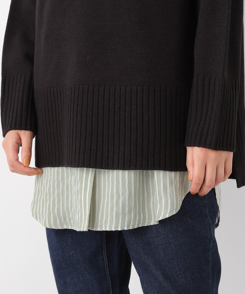 LEPSIM（レプシィム）の「2WAYシャツレイヤードカットソー　227734（Tシャツ/カットソー・レディース・ライトブルー/グレイッシュベージュ/オフホワイト・MEDIUM/LARGE）」の3枚目の写真