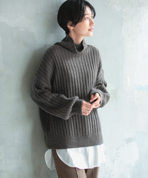 LEPSIM（レプシィム）の「2WAYシャツレイヤードカットソー　227734（Tシャツ/カットソー・レディース・ライトブルー/グレイッシュベージュ/オフホワイト・MEDIUM/LARGE）」の12枚目の写真