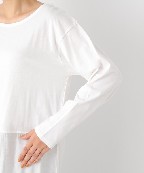 LEPSIM（レプシィム）の「2WAYシャツレイヤードカットソー　227734（Tシャツ/カットソー・レディース・ライトブルー/グレイッシュベージュ/オフホワイト・MEDIUM/LARGE）」の14枚目の写真