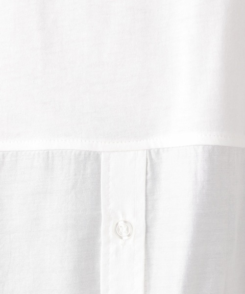 LEPSIM（レプシィム）の「2WAYシャツレイヤードカットソー　227734（Tシャツ/カットソー・レディース・ライトブルー/グレイッシュベージュ/オフホワイト・MEDIUM/LARGE）」の18枚目の写真