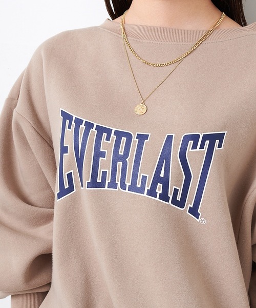 EVERLAST(CROSSPLUS ONLINE)(エバーラスト)の「ビッグロゴプリント ボリューム袖トレーナー(その他トップス・レディース・ベージュ/ネイビー/杢グレー・LL/M/L)」の13枚目の写真