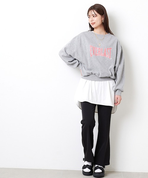 EVERLAST(CROSSPLUS ONLINE)(エバーラスト)の「ビッグロゴプリント ボリューム袖トレーナー(その他トップス・レディース・ベージュ/ネイビー/杢グレー・LL/M/L)」の15枚目の写真