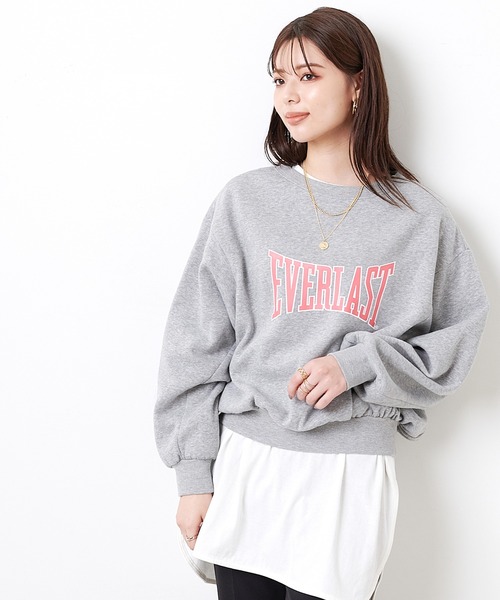 EVERLAST(CROSSPLUS ONLINE)(エバーラスト)の「ビッグロゴプリント ボリューム袖トレーナー(その他トップス・レディース・ベージュ/ネイビー/杢グレー・LL/M/L)」の16枚目の写真