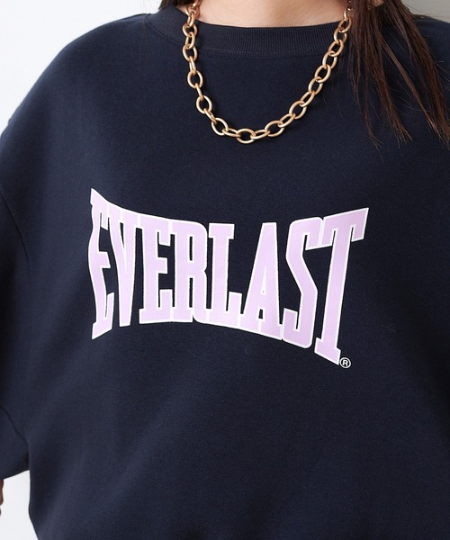 EVERLAST(CROSSPLUS ONLINE)(エバーラスト)の「ビッグロゴプリント ボリューム袖トレーナー(その他トップス・レディース・ベージュ/ネイビー/杢グレー・LL/M/L)」の7枚目の写真