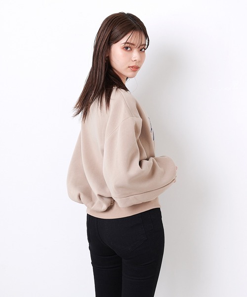 EVERLAST(CROSSPLUS ONLINE)(エバーラスト)の「ビッグロゴプリント ボリューム袖トレーナー(その他トップス・レディース・ベージュ/ネイビー/杢グレー・LL/M/L)」の8枚目の写真