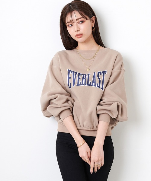 EVERLAST(CROSSPLUS ONLINE)(エバーラスト)の「ビッグロゴプリント ボリューム袖トレーナー(その他トップス・レディース・ベージュ/ネイビー/杢グレー・LL/M/L)」の9枚目の写真