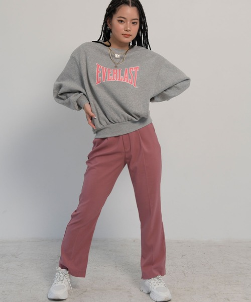 EVERLAST(CROSSPLUS ONLINE)(エバーラスト)の「ビッグロゴプリント ボリューム袖トレーナー(その他トップス・レディース・ベージュ/ネイビー/杢グレー・LL/M/L)」の21枚目の写真