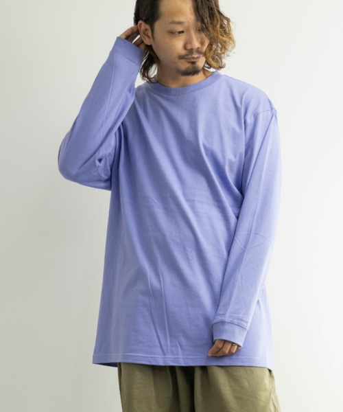 NYLAUS(ナイラス)の「5.6オンス ヘビーウェイト ロングスリーブTシャツ(Tシャツ/カットソー・メンズ・ブラック/アイボリー/スミクロ/ピンク系/バーガンディー/ネイビー/グレー/ブルー系/ダークブラウン/アーミー/キャメル/ライトパープル/ホワイト・2XL/3XL/S/M/XL/L)」の14枚目の写真