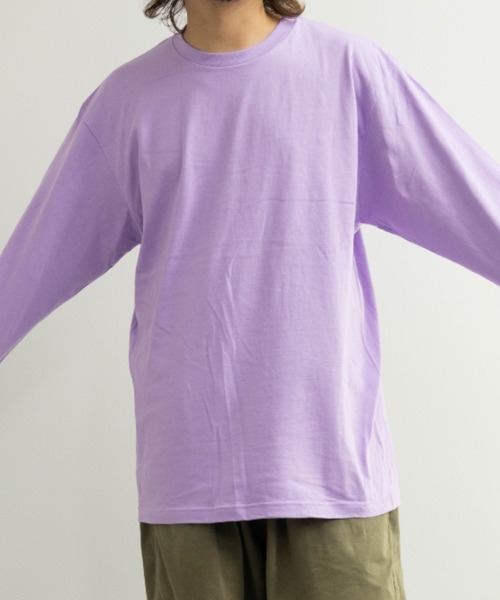NYLAUS(ナイラス)の「5.6オンス ヘビーウェイト ロングスリーブTシャツ(Tシャツ/カットソー・メンズ・ブラック/アイボリー/スミクロ/ピンク系/バーガンディー/ネイビー/グレー/ブルー系/ダークブラウン/アーミー/キャメル/ライトパープル/ホワイト・2XL/3XL/S/M/XL/L)」の15枚目の写真