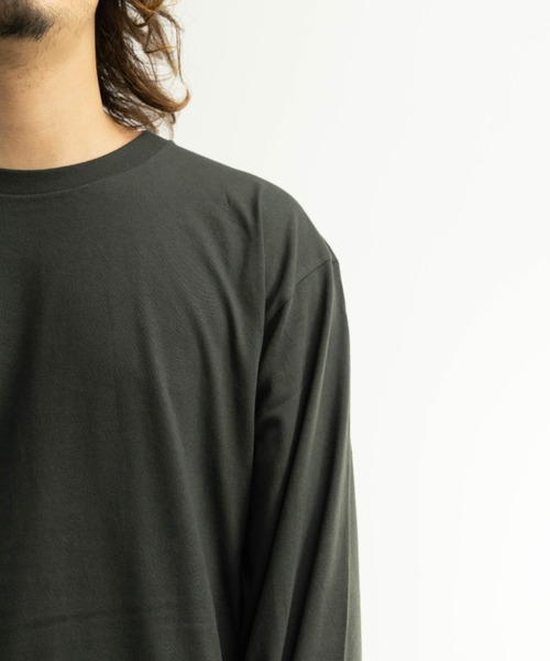 NYLAUS(ナイラス)の「5.6オンス ヘビーウェイト ロングスリーブTシャツ(Tシャツ/カットソー・メンズ・ブラック/アイボリー/スミクロ/ピンク系/バーガンディー/ネイビー/グレー/ブルー系/ダークブラウン/アーミー/キャメル/ライトパープル/ホワイト・2XL/3XL/S/M/XL/L)」の18枚目の写真