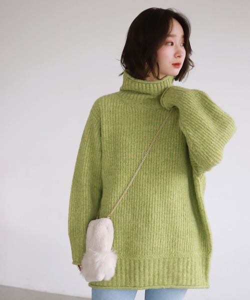 SLOBE citron.（スローブシトロン）の「SLOBE citron. フルーツカラーBIGニット◆（ニット/セーター・レディース・ピンク/グリーン系その他・FREE）」の12枚目の写真