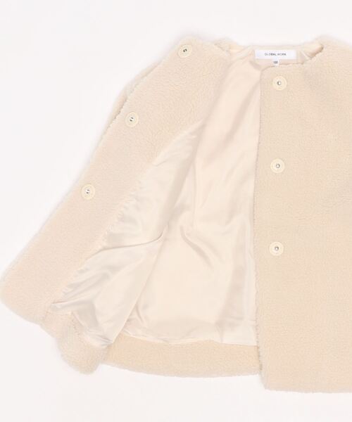 GLOBAL WORK（グローバルワーク）の「【キッズ】ボアノーカラーコート/239862（その他アウター・キッズ・オフホワイト/グレー系その他3・100cm/110cm/160cm/150cm/140cm/130cm/120cm）」の7枚目の写真