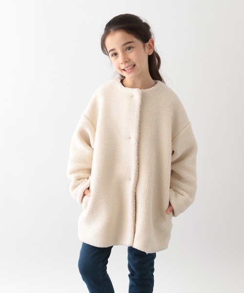 GLOBAL WORK（グローバルワーク）の「【キッズ】ボアノーカラーコート/239862（その他アウター・キッズ・オフホワイト/グレー系その他3・100cm/110cm/160cm/150cm/140cm/130cm/120cm）」の11枚目の写真