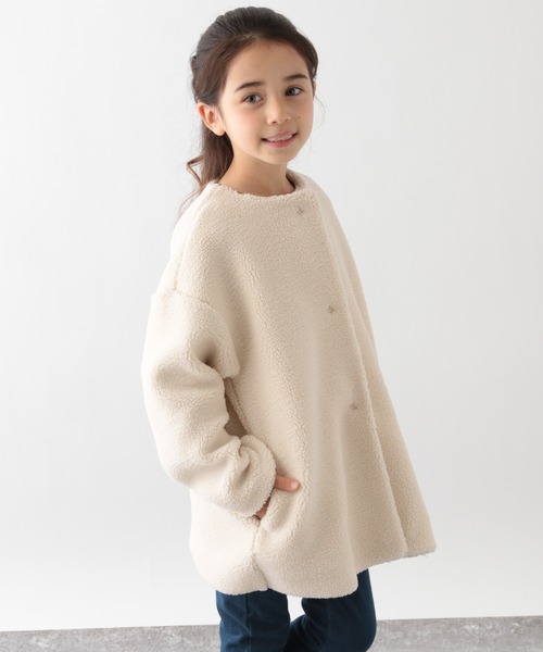 GLOBAL WORK（グローバルワーク）の「【キッズ】ボアノーカラーコート/239862（その他アウター・キッズ・オフホワイト/グレー系その他3・100cm/110cm/160cm/150cm/140cm/130cm/120cm）」の18枚目の写真