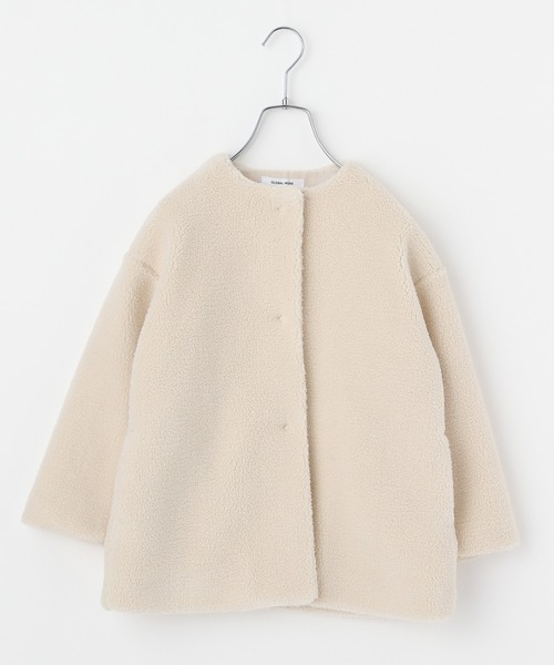 GLOBAL WORK（グローバルワーク）の「【キッズ】ボアノーカラーコート/239862（その他アウター・キッズ・オフホワイト/グレー系その他3・100cm/110cm/160cm/150cm/140cm/130cm/120cm）」の14枚目の写真