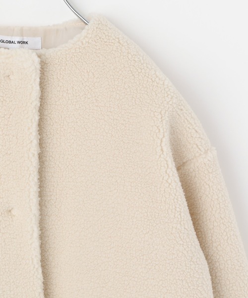 GLOBAL WORK（グローバルワーク）の「【キッズ】ボアノーカラーコート/239862（その他アウター・キッズ・オフホワイト/グレー系その他3・100cm/110cm/160cm/150cm/140cm/130cm/120cm）」の12枚目の写真