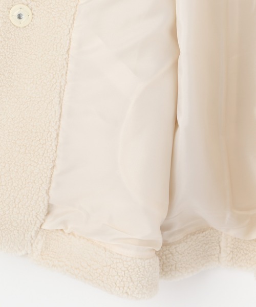 GLOBAL WORK（グローバルワーク）の「【キッズ】ボアノーカラーコート/239862（その他アウター・キッズ・オフホワイト/グレー系その他3・100cm/110cm/160cm/150cm/140cm/130cm/120cm）」の4枚目の写真