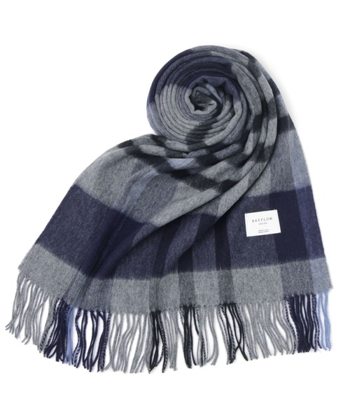 BAYFLOW（ベイフロー）の「ウールチェックマフラー（マフラー・メンズ・グレー/レッド/イエロー・FREE）」の4枚目の写真