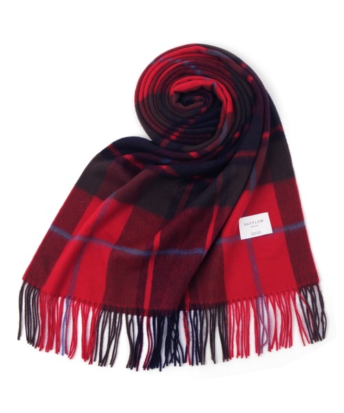 BAYFLOW（ベイフロー）の「ウールチェックマフラー（マフラー・メンズ・グレー/レッド/イエロー・FREE）」の12枚目の写真