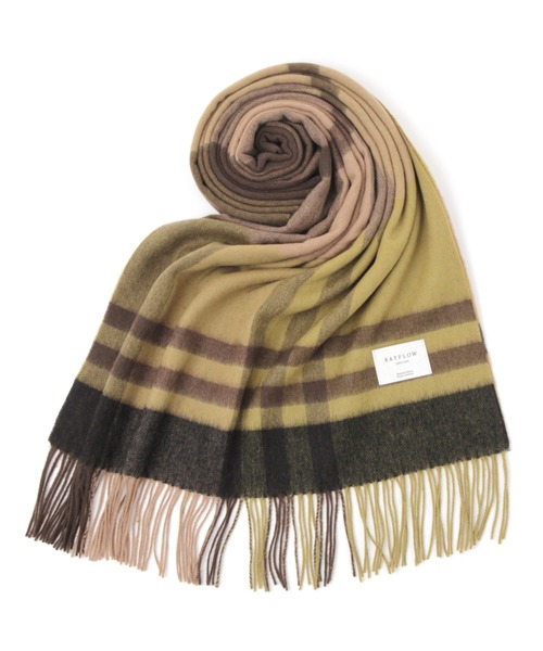 BAYFLOW（ベイフロー）の「ウールチェックマフラー（マフラー・メンズ・グレー/レッド/イエロー・FREE）」の8枚目の写真