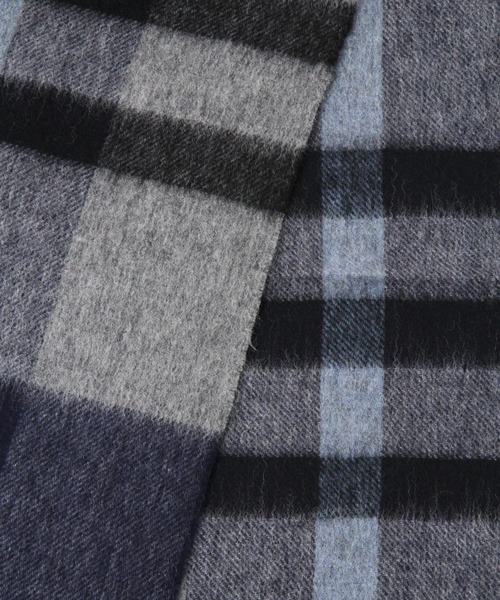 BAYFLOW（ベイフロー）の「ウールチェックマフラー（マフラー・メンズ・グレー/レッド/イエロー・FREE）」の17枚目の写真