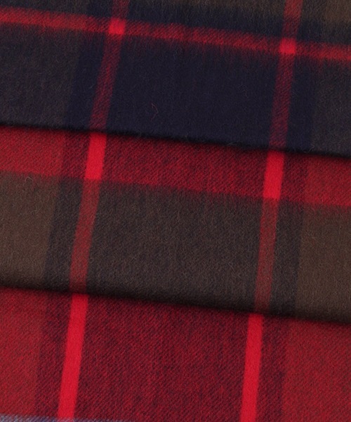 BAYFLOW（ベイフロー）の「ウールチェックマフラー（マフラー・メンズ・グレー/レッド/イエロー・FREE）」の16枚目の写真