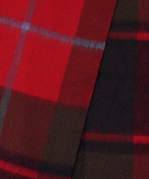 BAYFLOW（ベイフロー）の「ウールチェックマフラー（マフラー・メンズ・グレー/レッド/イエロー・FREE）」の5枚目の写真