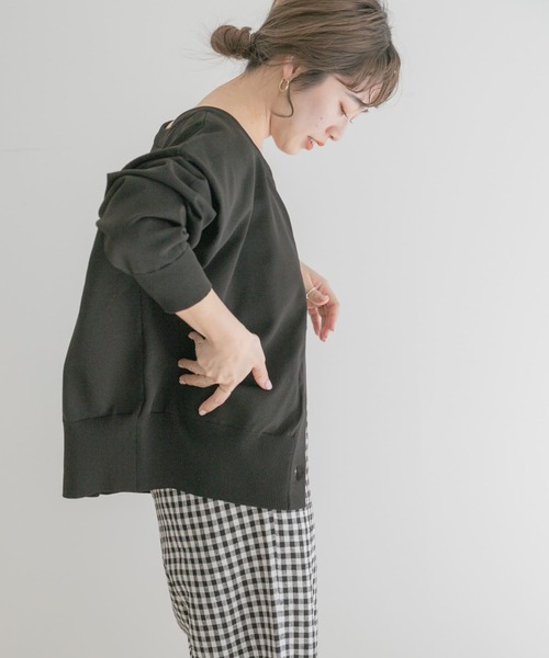 ITEMS URBANRESEARCH（アイテムズ アーバンリサーチ）の「2WAYクルーネックカーディガン（カーディガン/ボレロ・レディース・ブラック/ブルー/グレー系その他・FREE）」の5枚目の写真