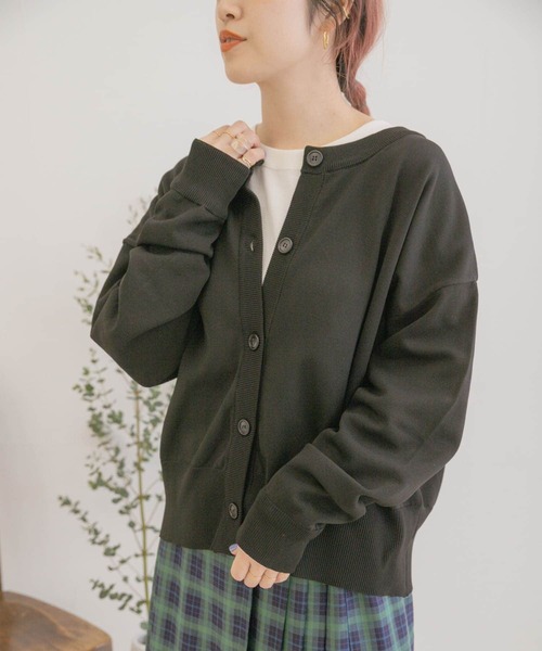 ITEMS URBANRESEARCH（アイテムズ アーバンリサーチ）の「2WAYクルーネックカーディガン（カーディガン/ボレロ・レディース・ブラック/ブルー/グレー系その他・FREE）」の10枚目の写真